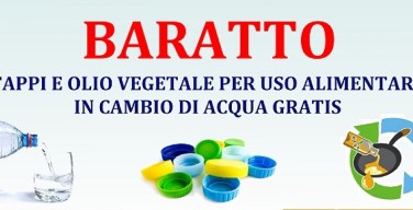 Ad Isola delle Femmine via al baratto di tappi e olio in cambio di acqua gratis. Obiettivo: acquistare un defibrillatore