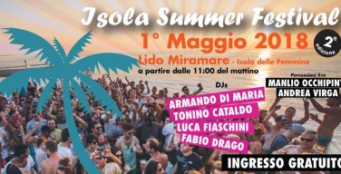 Isola Summer Festival, primo maggio in spiaggia ad Isola delle Femmine