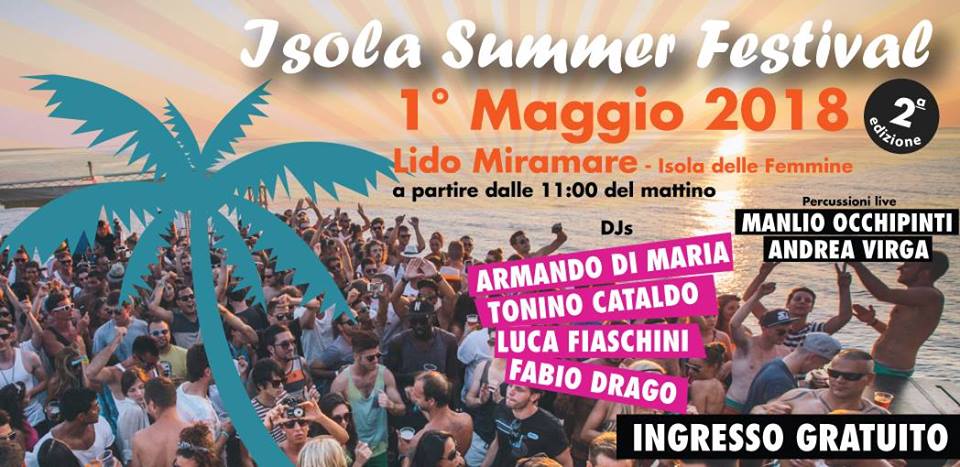 Isola Summer Festival, primo maggio in spiaggia ad Isola delle Femmine